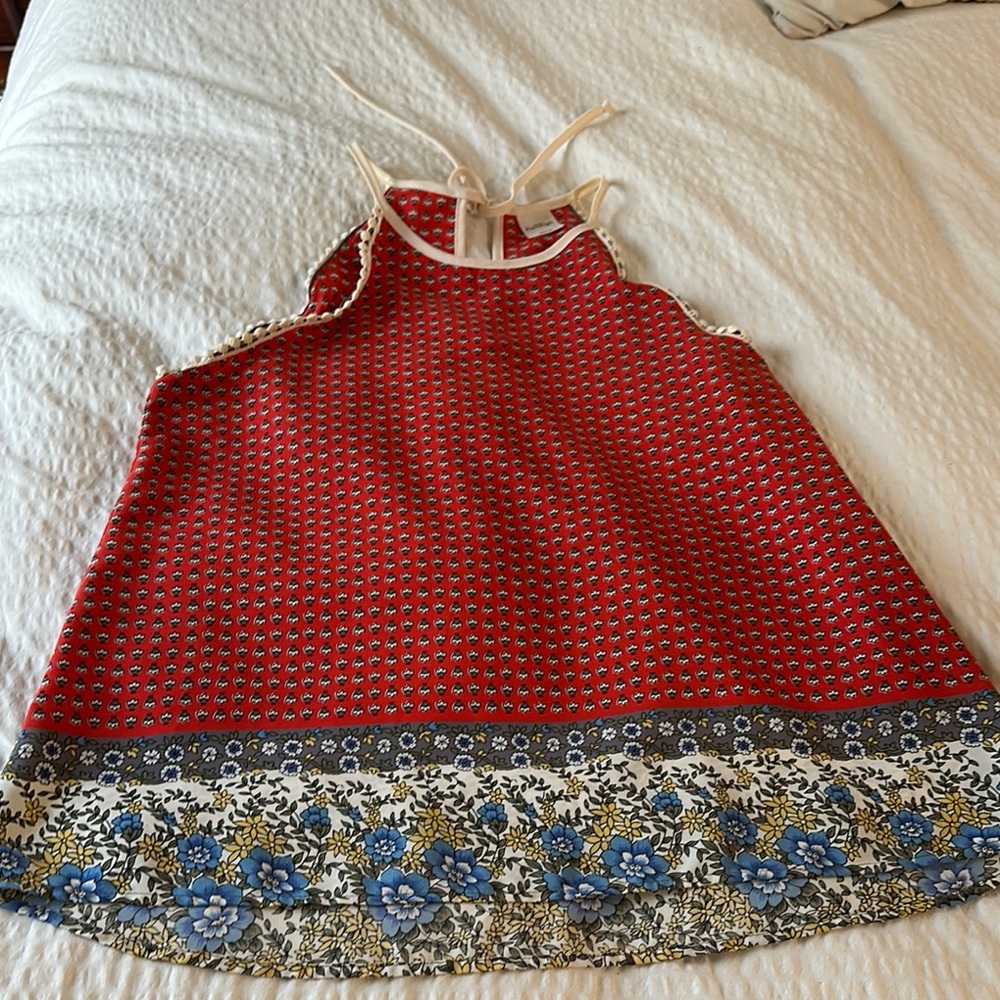 Red Floral Halter Top